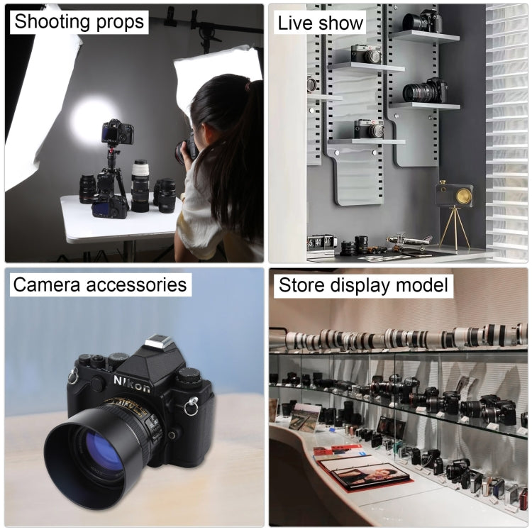 Non-Working Fake Dummy DSLR Camera Model DF Model Room Props Ornaments Display Photo Studio Camera Model Props, Color:Black(With Hood) - Camera Model by PMC Jewellery | Online Shopping South Africa | PMC Jewellery