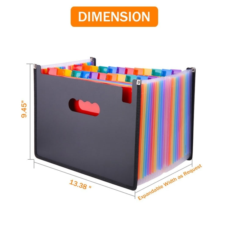 Organ Expanding Colored File Folder A4 Organizer Portable Business Office Supplies, Size: 33x23.5cm, Size:13 Pockets - File Folder by PMC Jewellery | Online Shopping South Africa | PMC Jewellery