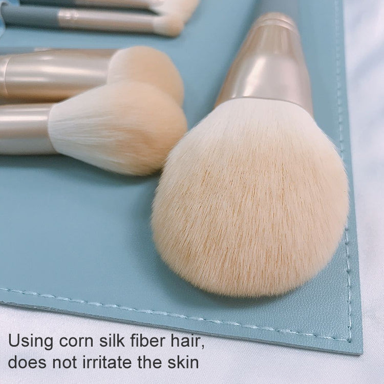 10 PCS / Set Makeup Brush Corn Silk Fiber Hair Loose Powder Brush Face And Eye Makeup Brush, Style:Without Bag - Makeup Brushes by PMC Jewellery | Online Shopping South Africa | PMC Jewellery