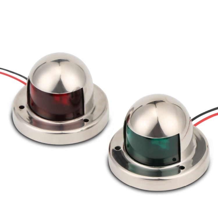 1 Pair Stainless Steel LED Navigation Light Red Green Sailing Signal Light for Marine Boat Yacht Warning Light, DC 12V - Underwater Lights by PMC TechLife | Online Shopping South Africa | PMC TechLife