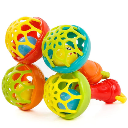 Baby Rattles Toy Intelligence Grasping Gums Plastic Hand Bell Rattle Funny Educational Toy，Color Random Delivery - Baby Toys by PMC Jewellery | Online Shopping South Africa | PMC Jewellery