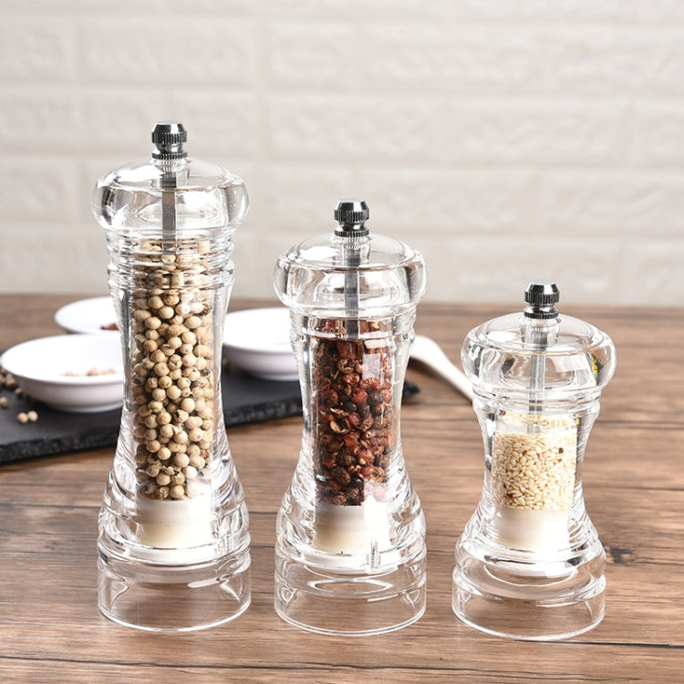 Acrylic Transparent Pepper Grinder Manual Pepper Grinder Ceramic Core Multi-Purpose Seasoning Bottle, Specification: 6 Inch - Stirrer & Squeezer by PMC Jewellery | Online Shopping South Africa | PMC Jewellery