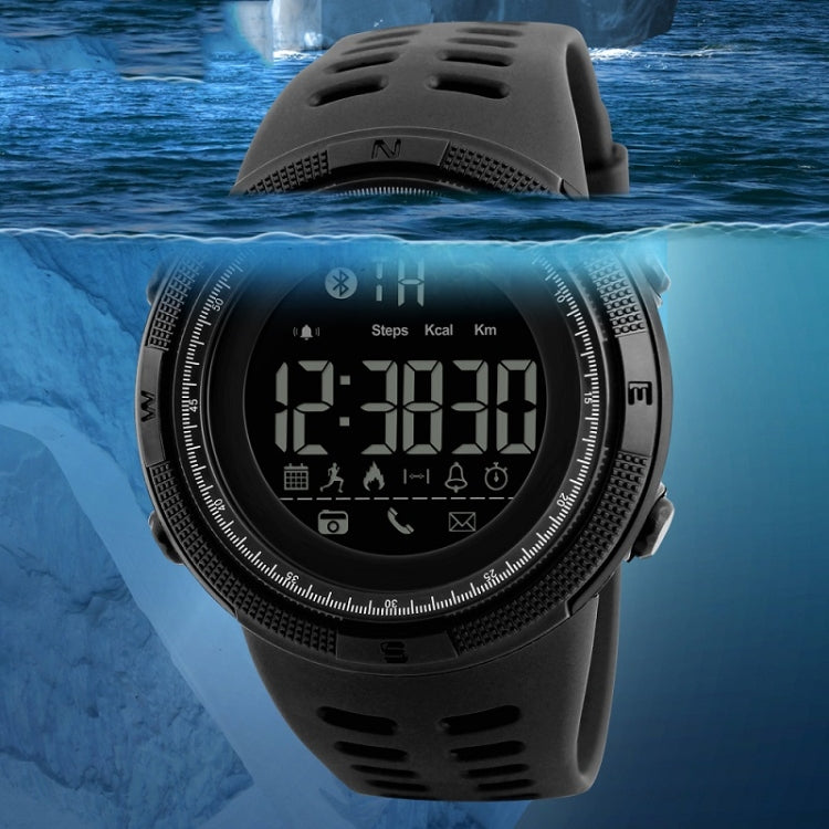 SKMEI 1250 Men Outdoor Waterproof Sports Digital Watch Multi-Function Watch(Black) - Leather Strap Watches by SKMEI | Online Shopping South Africa | PMC Jewellery | Buy Now Pay Later Mobicred