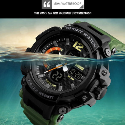 SKMEI 1343 Men Outdoor Sports Waterproof Watch Student Digital Watch(Black) - Leather Strap Watches by SKMEI | Online Shopping South Africa | PMC Jewellery | Buy Now Pay Later Mobicred