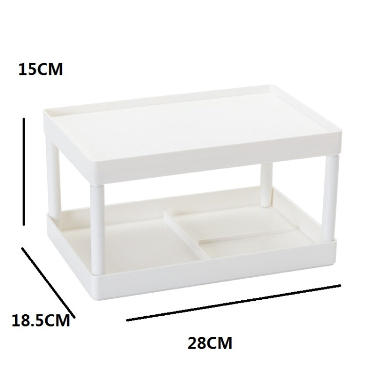 Simple Double-Layer Desktop Rack Dormitory Stationery & Sundries Organizer(White) - Shelf & Hooks by PMC Jewellery | Online Shopping South Africa | PMC Jewellery