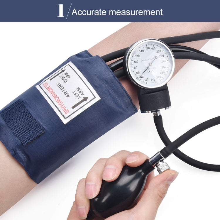 Manual Blood Pressure Watch With Stethoscope Double Tube Double Head Old Sphygmomanometer Arm Type Sphygmomanometer - Sphygmomanometer by PMC Jewellery | Online Shopping South Africa | PMC Jewellery