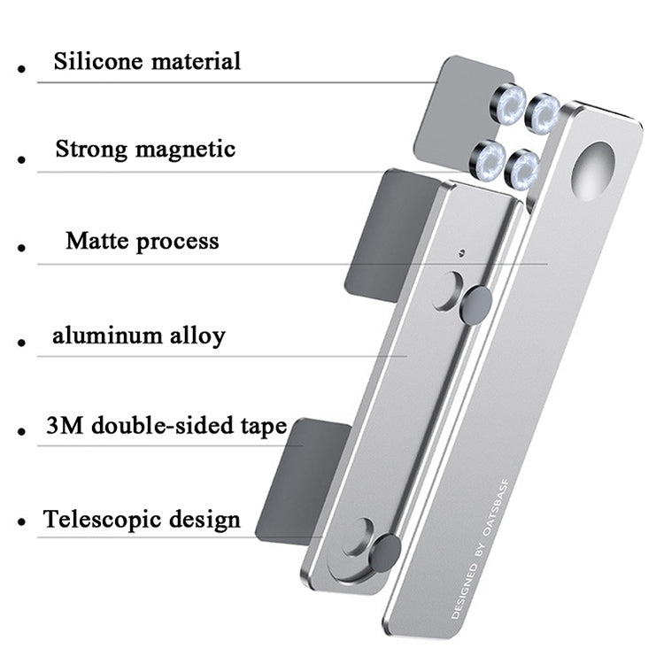 Oatsbasf  Mobile Phone Computer Sync Screen Aluminum Alloy Bracket Computer Expansion Bracket(Gray) - Hand-Sticking Bracket by OATSBASF | Online Shopping South Africa | PMC Jewellery