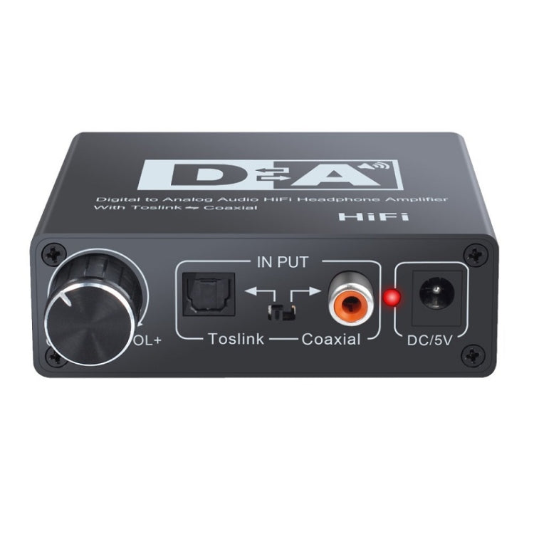 NK-C6 Optical Fiber To Analog Audio Converter Adjustable Volume Digital To Analog Decoder US Plug - Audio Receiver Transmitter by PMC Jewellery | Online Shopping South Africa | PMC Jewellery