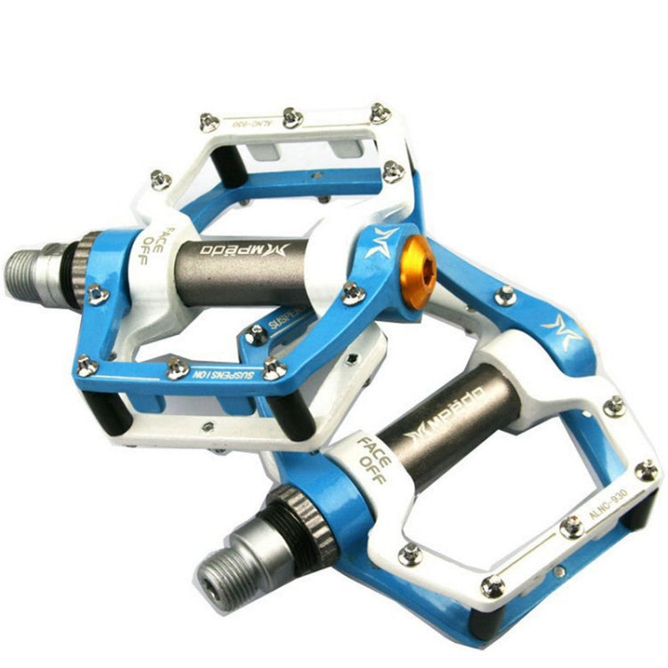 MPEDA Mountain Bike Bearing Pedal Ultra-Light Aluminum Alloy Non-Slip Bearing Pedal, Size: 930(White Blue) - Pedals by MPEDA | Online Shopping South Africa | PMC Jewellery