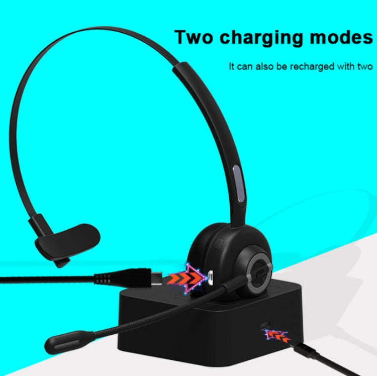 M97 Bluetooth 5.0 Headset Mono Bluetooth Earphone With Charging Base - Headset & Headphone by PMC Jewellery | Online Shopping South Africa | PMC Jewellery