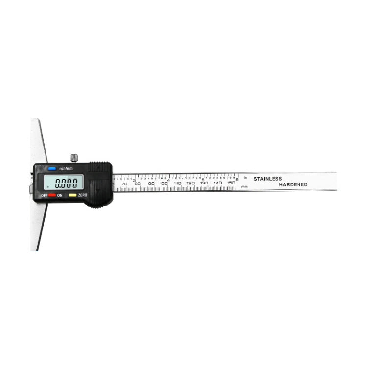 0-150mm Digital Display Depth Gauge Caliper Vernier Caliper Depth Measuring Ruler - free shipping - PMC TechLife - Order now!