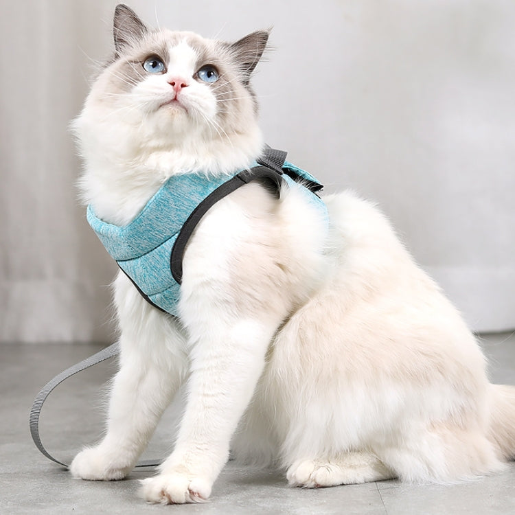 Cat Leash Pet Chest Harness Leash, Size: M(Green) - Leashes by PMC Jewellery | Online Shopping South Africa | PMC Jewellery