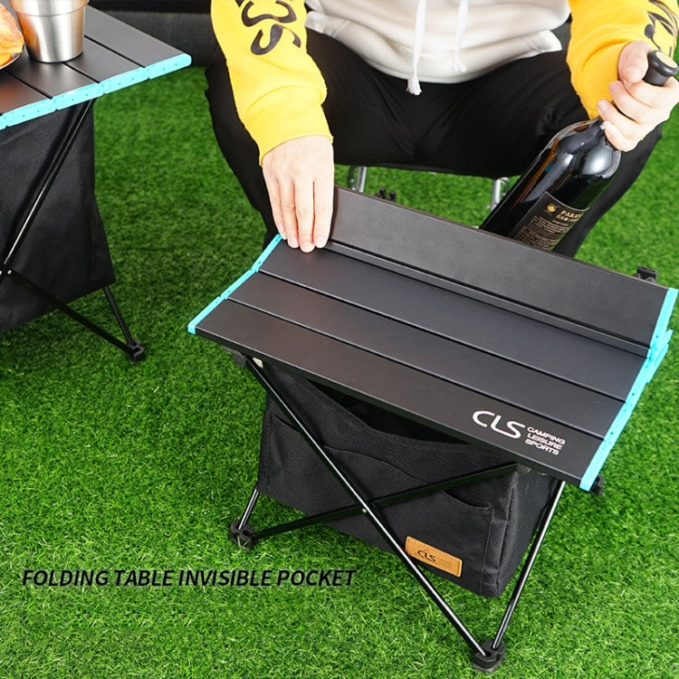 CLS Outdoor Folding Picnic Table Storage Hanging Bag Portable Invisible Pocket Storage Hanging Pocket,Style: Black Table + Small Pocket - Outdoor Folding Tables by PMC Jewellery | Online Shopping South Africa | PMC Jewellery