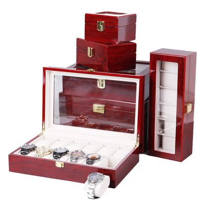 Wooden Baking Paint Watch Box Jewelry Storage Display Box(12-bit Paint) - Watch Storages by PMC Jewellery | Online Shopping South Africa | PMC Jewellery | Buy Now Pay Later Mobicred