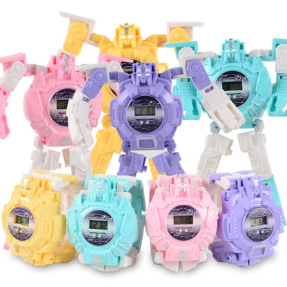 3 PCS Children Electronic Watch Cartoon Deformation Robot Toy Watch(Blue) - Electronic Pets by PMC Jewellery | Online Shopping South Africa | PMC Jewellery