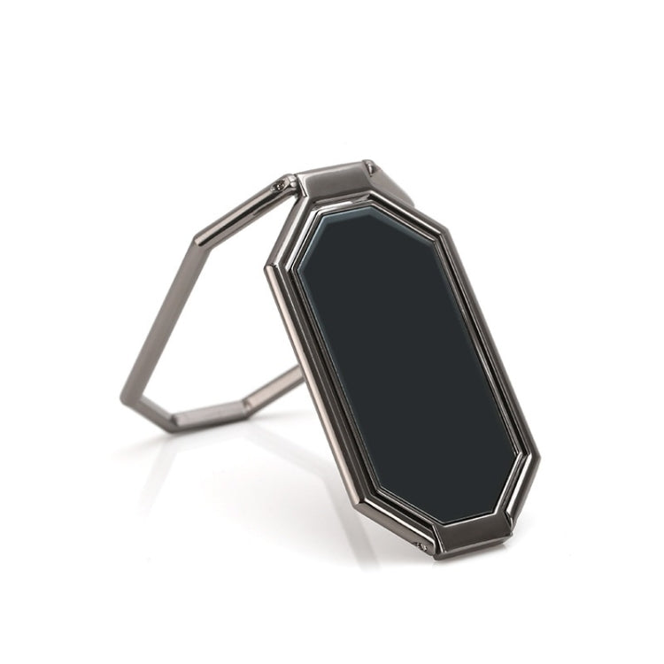 Folding And Sticking Zinc Alloy Mobile Phone Ring Holder Car Magnetic Ring Buckle(Cool Black) - Ring Holder by PMC Jewellery | Online Shopping South Africa | PMC Jewellery