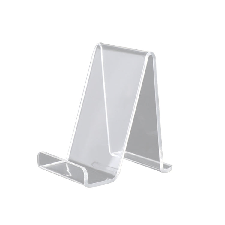 QH-018 10 PCS Acrylic Transparent Mobile Phone Display Stand(Transparent) - Desktop Holder by PMC TechLife | Online Shopping South Africa | PMC TechLife