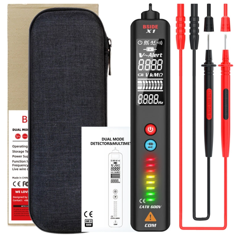 BSIDE X1 Smart Digital Multimeter Test Electric Pen Voltage Detector - Digital Multimeter by BSIDE | Online Shopping South Africa | PMC Jewellery | Buy Now Pay Later Mobicred