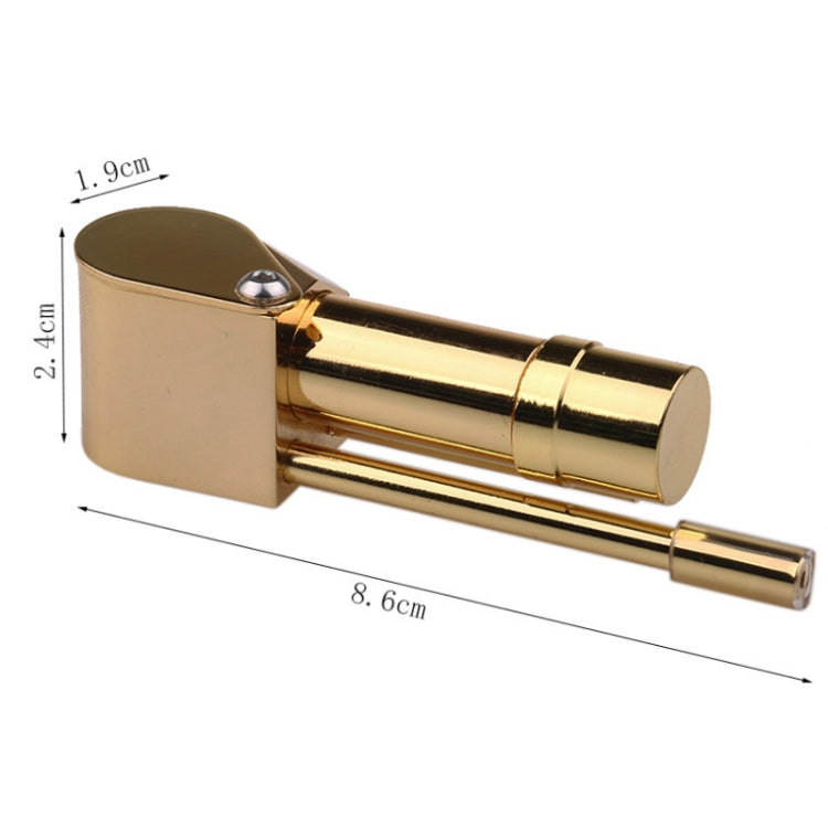 Metal Brass Pipe Golden Removable Small Pipe - Cigarette Box & Ashtrays by PMC Jewellery | Online Shopping South Africa | PMC Jewellery