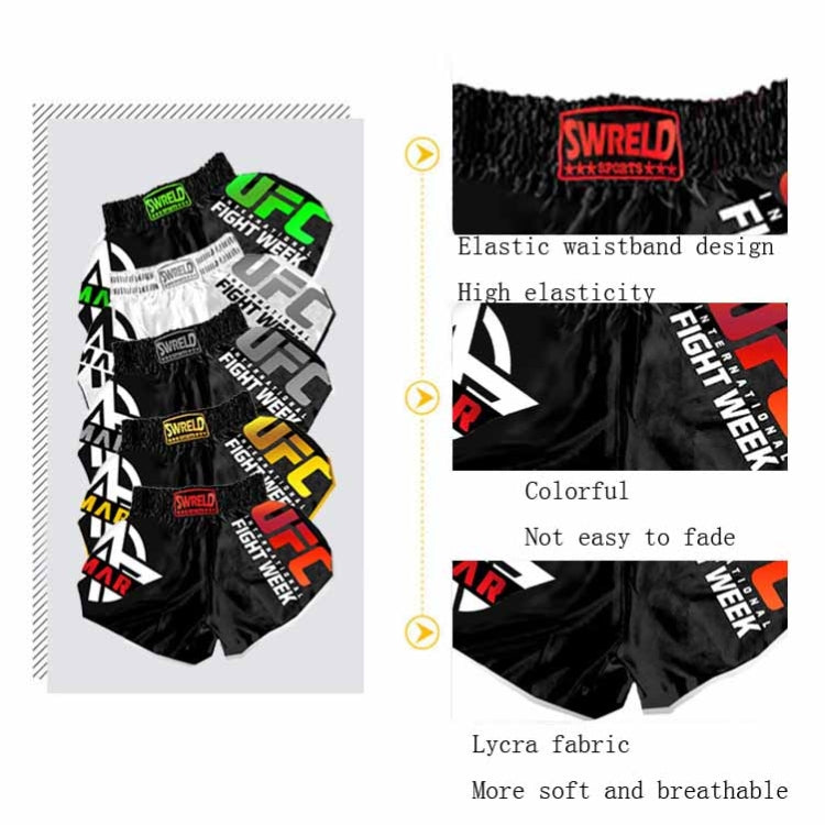 SWERLD Boxing/MMA/UFC Sports Training Fitness Shorts, Size: L(6) - Sports Shorts by SWERLD | Online Shopping South Africa | PMC Jewellery