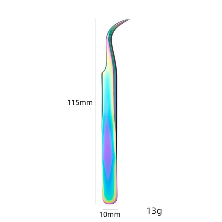 Nail Art Eyelash Tweezers Stainless Steel Colorful High Precision Grafting Eyelash Curler, Specification: 3 PCS Titanium Butterfly Clip - Tools by PMC Jewellery | Online Shopping South Africa | PMC Jewellery