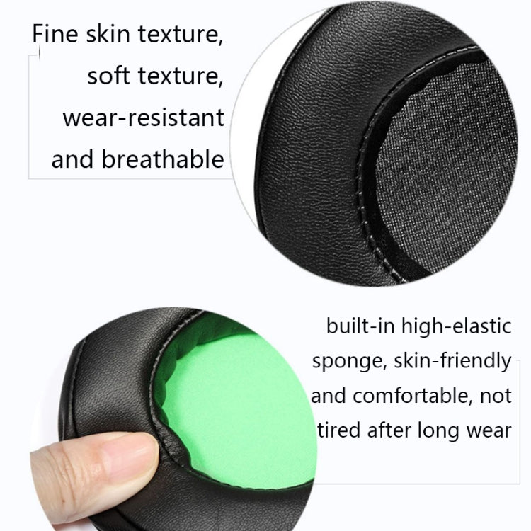 2 PCS Headset Sponge Case For Razer BlackShark V2/V2X/V2SE, Colour: Round(Black Green Net) - Earmuff & Pad by PMC Jewellery | Online Shopping South Africa | PMC Jewellery