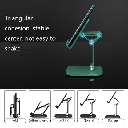 CYX-PH2 Mobile Phone Tablet Desktop Bracket Folding Telescopic Phone Bracket(Green) - Desktop Holder by PMC Jewellery | Online Shopping South Africa | PMC Jewellery