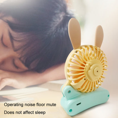 Cute Rabbit Foldable Fan USB Charging Color Matching Cartoon Portable Handheld Fan(Style 2) - Electric Fans by PMC Jewellery | Online Shopping South Africa | PMC Jewellery