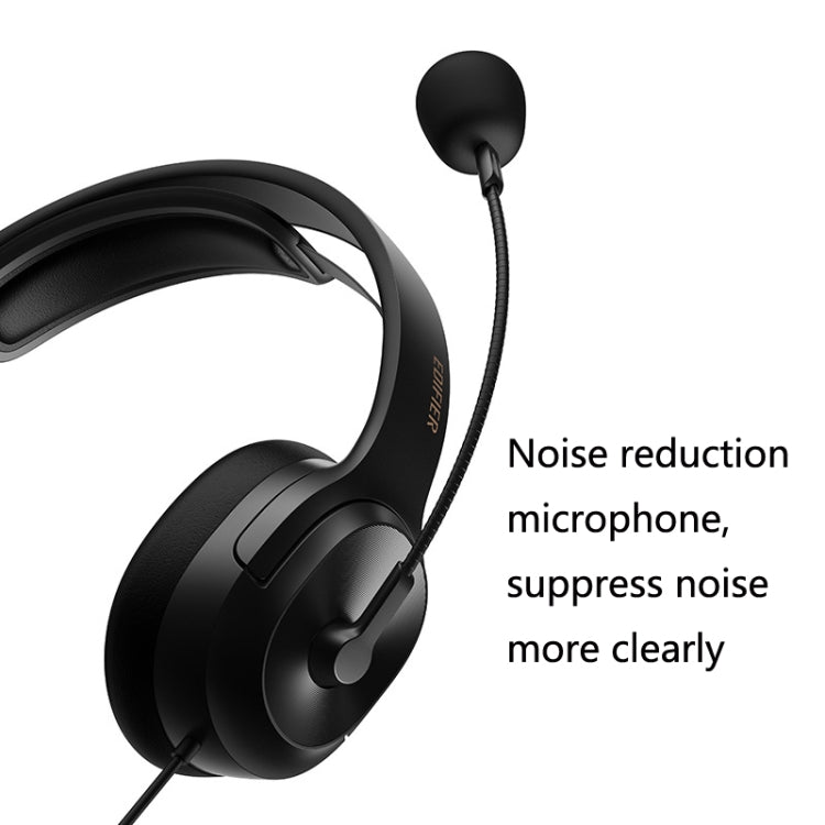 Edifier USB K5000 Mock Exam Headset Online Class Education Oral Training Headset, Cable Length: 2.8m(Black) - Multimedia Headset by Edifier | Online Shopping South Africa | PMC Jewellery