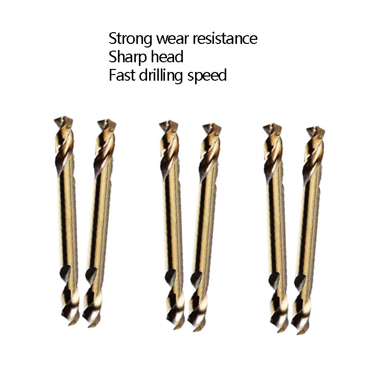 5pcs M35 Cobalt-Containing Twist Drill Bit High-Speed Steel Double Head Metal Steel Plate Expansion Hole Drill, Model: Double Head 3.2mm - Drill & Drill Bits by PMC Jewellery | Online Shopping South Africa | PMC Jewellery
