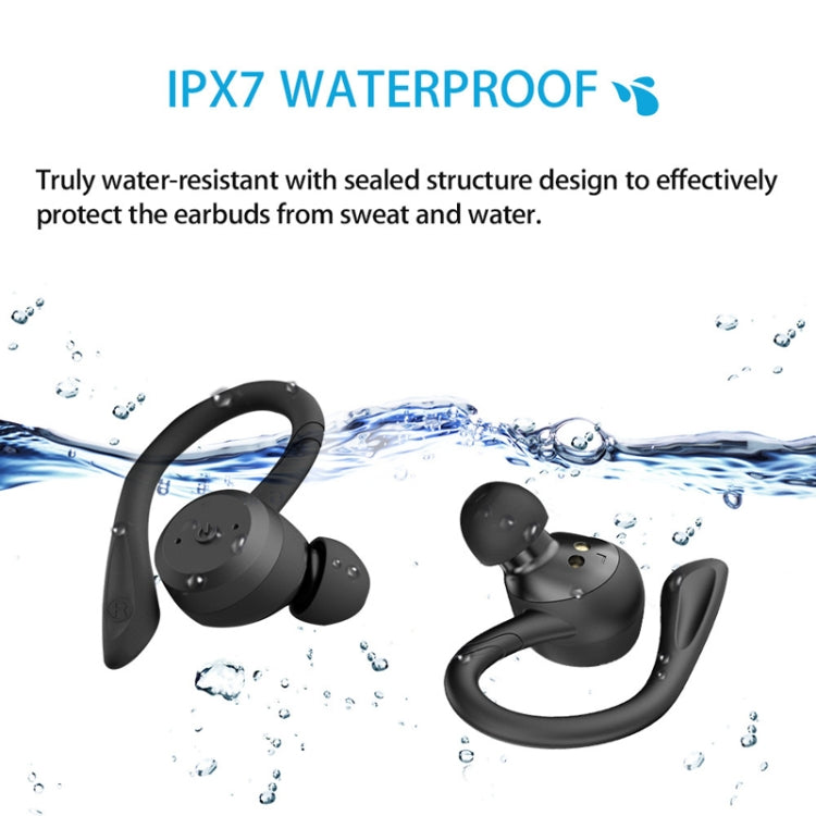 BE1032 Ear-mounted Waterproof Sports TWS Wireless Bluetooth Earphone(Black) - TWS Earphone by PMC Jewellery | Online Shopping South Africa | PMC Jewellery