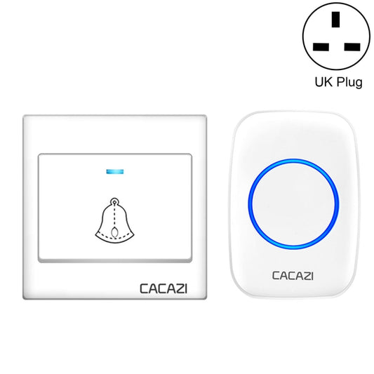 CACAZI H10 1 For 1 Wireless Smart Doorbell without Battery, Plug:UK Plug(White) - Wireless Doorbell by CACAZI | Online Shopping South Africa | PMC Jewellery | Buy Now Pay Later Mobicred