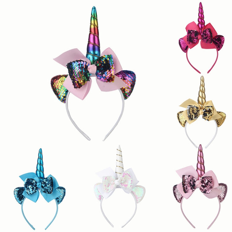 2 PCS F036 Unicorn Headband Children Birthday Festival Party Hair Accessories(Colorful) - Holiday Decorations by PMC Jewellery | Online Shopping South Africa | PMC Jewellery