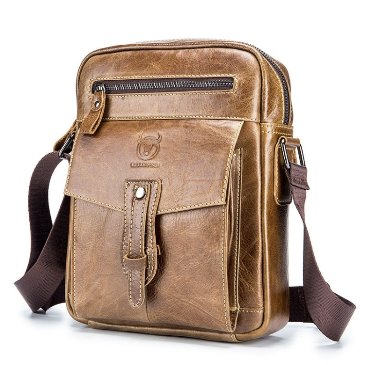 BULL CAPTAIN 053 Men Messenger Bag Cowhide Large Capacity Briefcase, Specification：Large (Dark Brown) - Single-shoulder Bags by BULL CAPTAIN | Online Shopping South Africa | PMC Jewellery