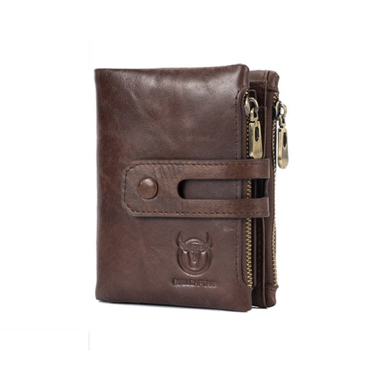 BULL CAPTAIN 021 Leather Men Vertical Wallet Short Multi-Function Wallet(Brown) - Wallets by BULL CAPTAIN | Online Shopping South Africa | PMC Jewellery