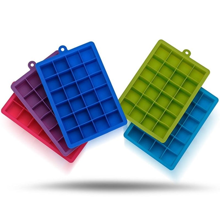 24 Grids Silicone Ice Cube Tray Molds Square Shape Ice Cube Maker Fruit Popsicle Ice Cream Mold(Rose red) - Food Molds by PMC TechLife | Online Shopping South Africa | PMC TechLife