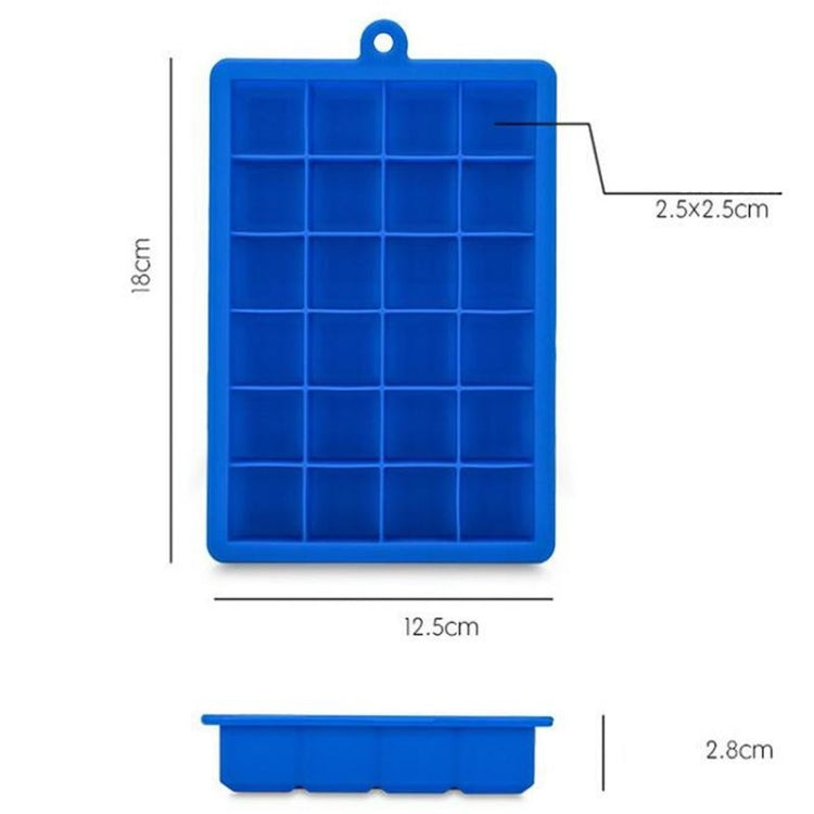 24 Grids Silicone Ice Cube Tray Molds Square Shape Ice Cube Maker Fruit Popsicle Ice Cream Mold(Rose red) - Food Molds by PMC TechLife | Online Shopping South Africa | PMC TechLife
