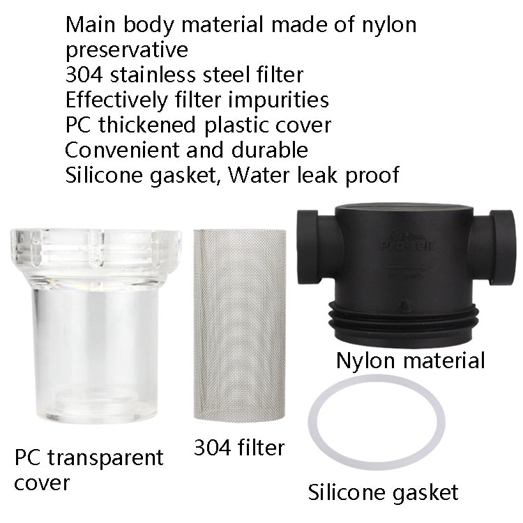 Water Pipe Front Plastic Filter Garden Irrigation Water Purifier, Specification: 4 Points Interface 40 Mesh - Watering & Irrigation by PMC Jewellery | Online Shopping South Africa | PMC Jewellery