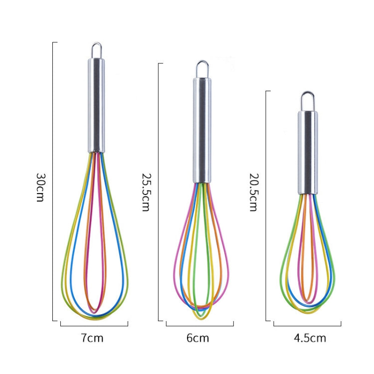 Silicone Egg Beater Home Egg Mixer Kitchen Gadgets Cream Baking Tools, Colour: 8 inch Colorful - Stirrer & Squeezer by PMC TechLife | Online Shopping South Africa | PMC TechLife