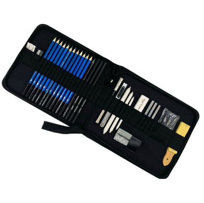 KALOUR 33 in 1 Sketch Pencil Set Beginner Brush Art Supplies(Black) - Art Supplies by KALOUR | Online Shopping South Africa | PMC Jewellery