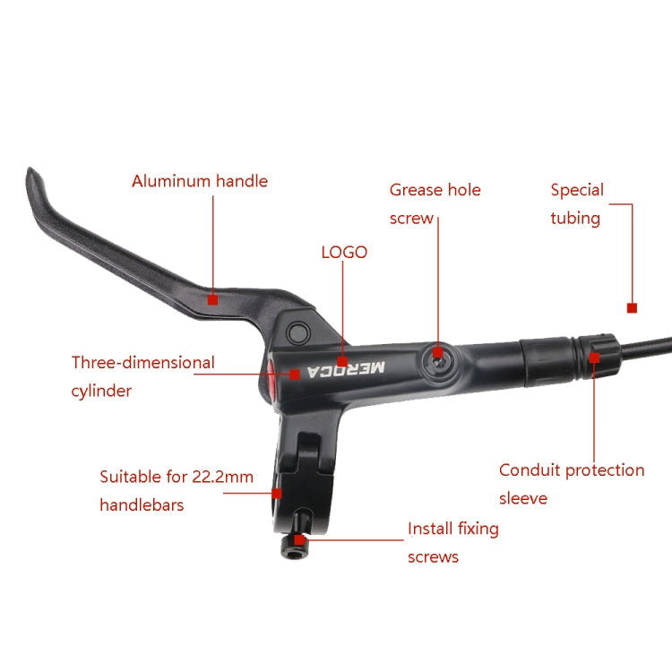 Meroca M800 Bicycle Brake Mountain Bike Universal Bilateral Brake Oil Pressure Disc Brake, Style: Right Front 800mm - Bicycle Brake Parts by Meroca | Online Shopping South Africa | PMC Jewellery