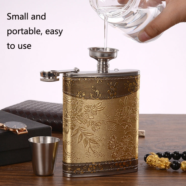 Portable Stainless Steel Hip Flask Set With Wine Glass Funnel, Style: 8OZ Old Jack Patch Core - Condiment Bottles & Hip Flasks by PMC Jewellery | Online Shopping South Africa | PMC Jewellery