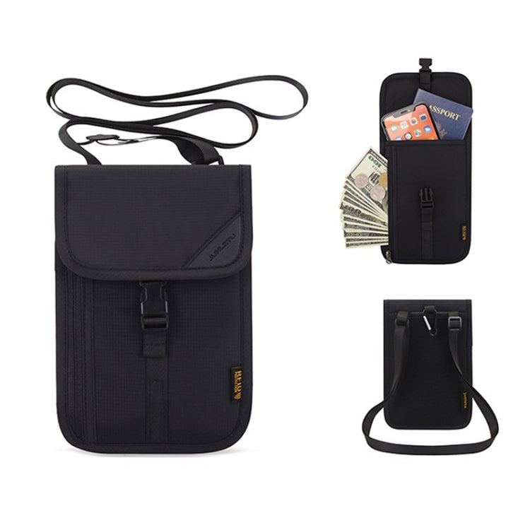 1062 Travel Passport Bag RFID Multi-Function Document Holder Hanging Neck Ticket Protective Case(Black) - Antimagnetic RFID Package by PMC TechLife | Online Shopping South Africa | PMC TechLife | Buy Now Pay Later Mobicred