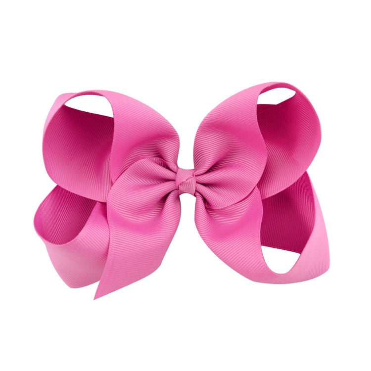 5 PCS 6 Inch Colorful Kids Girls Big Solid Ribbon Hair Bow Clips(28) - Head Bands by PMC Jewellery | Online Shopping South Africa | PMC Jewellery