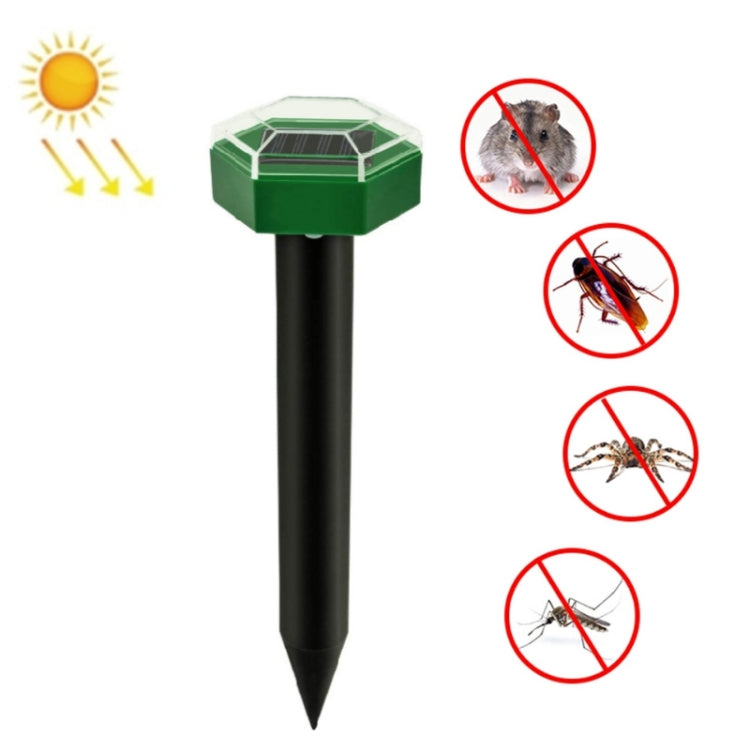 Outdoor Hexagonal Solar Ultrasonic Mole Repeller Inserted Into The Lawn Outdoor Animal Repeller(Green) - Outdoor Insect Repellent by PMC Jewellery | Online Shopping South Africa | PMC Jewellery