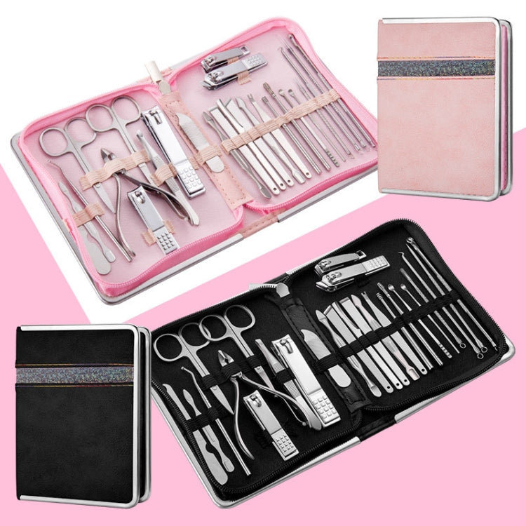 26 In 1  Pink  Nail Clipper Set Manicure Set Stainless Steel Nail Clipper Manicure Tool - Nail Art Equipment by PMC Jewellery | Online Shopping South Africa | PMC Jewellery