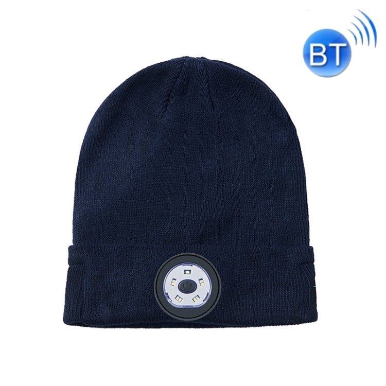 M1-BL LED Glowing Bluetooth Music Hat Wireless Call Night Running Hat(Navy) - Smart Hats by PMC TechLife | Online Shopping South Africa | PMC TechLife | Buy Now Pay Later Mobicred