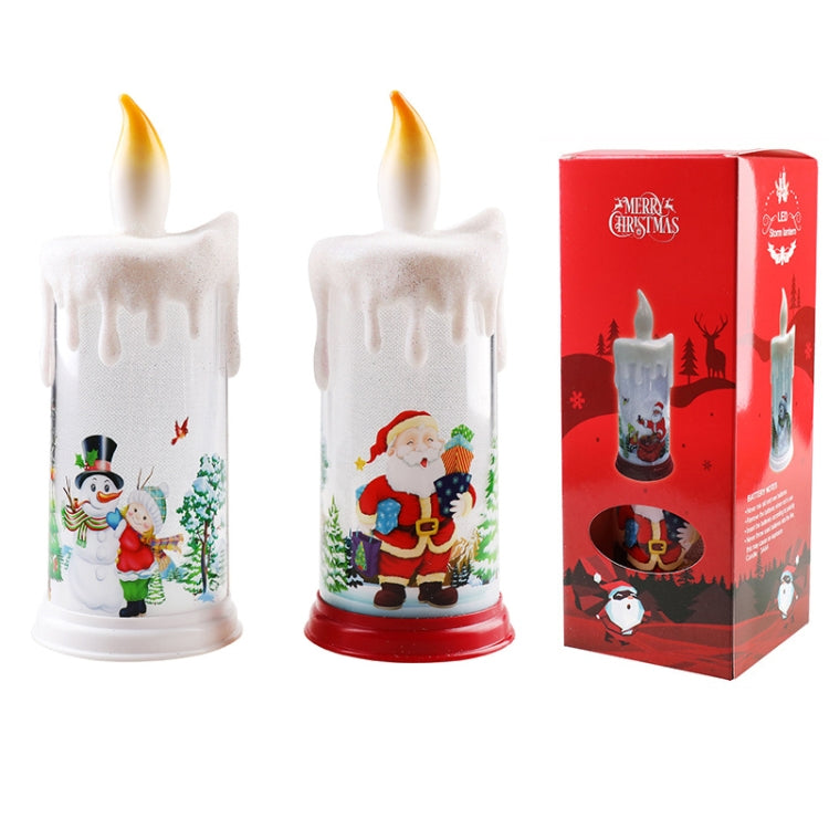 Christmas Decoration Night Light LED Simulation Flame Candle Light(B-Snowman) - Decoration Lamps by PMC Jewellery | Online Shopping South Africa | PMC Jewellery