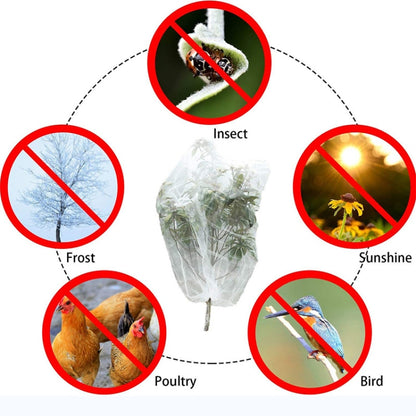 Plant Insect Cover Net With Drawstring Greenhouse Fruit Tree Bird Cover, Size: 1x1.5m(White) - Garden Netting by PMC Jewellery | Online Shopping South Africa | PMC Jewellery