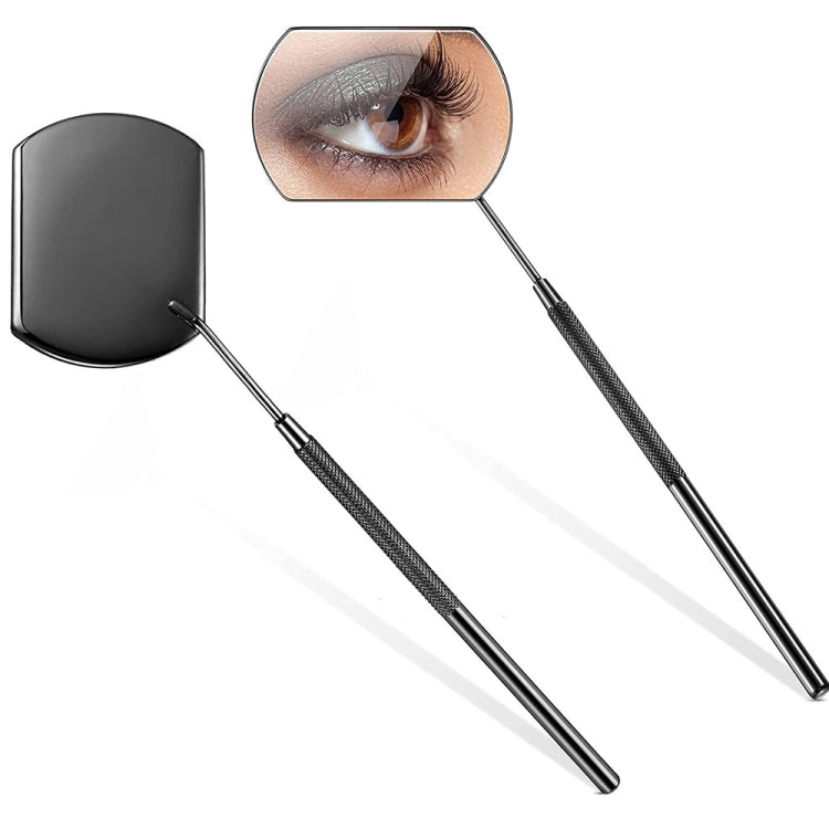 3 PCS Eyelash Extension Handheld Inspection Mirror Rectangular Lens Anti-Warping Root Anti-Fog Mirror Eyelash Mirror, Color Classification: Titanium Black - Mirror by PMC Jewellery | Online Shopping South Africa | PMC Jewellery